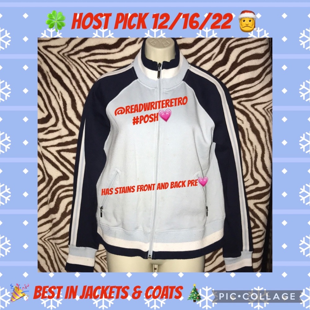 Fuda sport blue and white jacket Medium pre💕